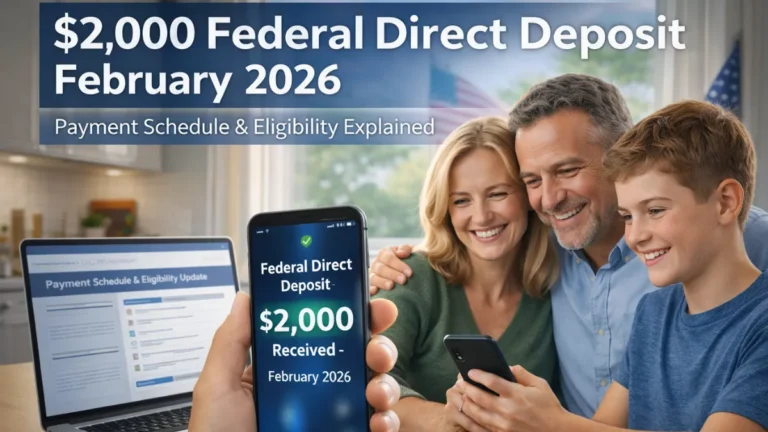 $2,000 Federal Direct Deposit February 2026: Payment Schedule, Eligibility