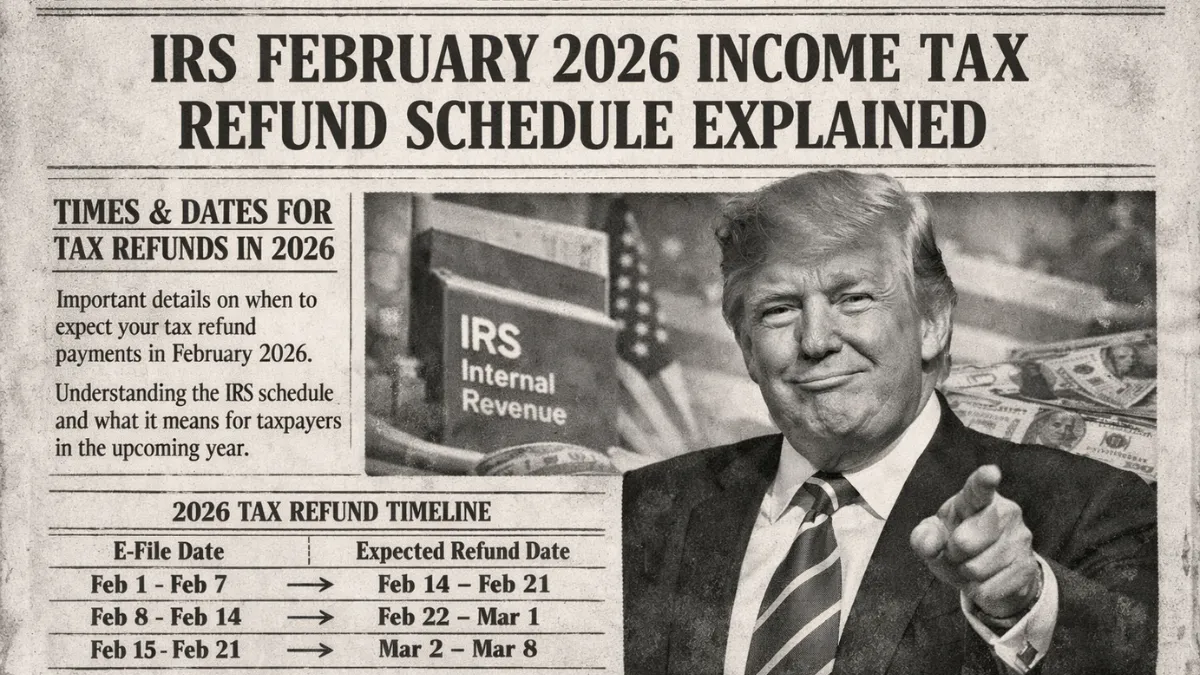 IRS February 2026 Income Tax Refund Schedule Explained