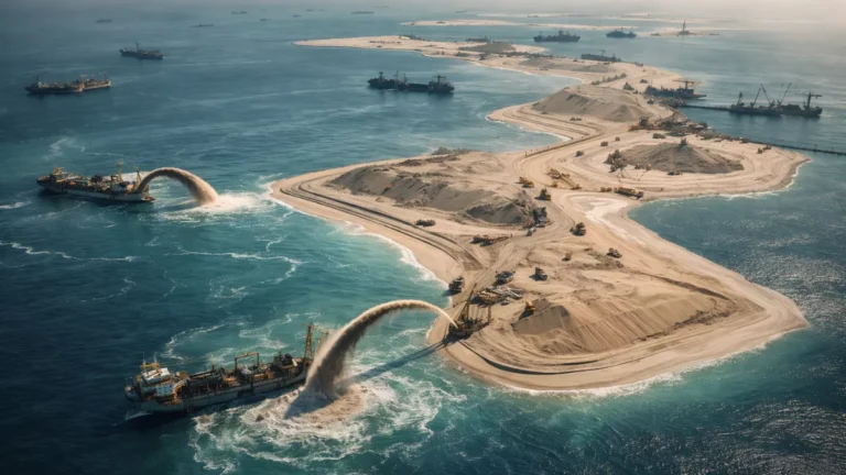 By dumping tonnes of sand into the ocean for more than a decade, China has managed to create entirely new islands from scratch