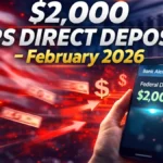 IRS Today Announced $2,000 Direct Deposit for All – February 2026 New Payment Schedule & Eligibility Guide