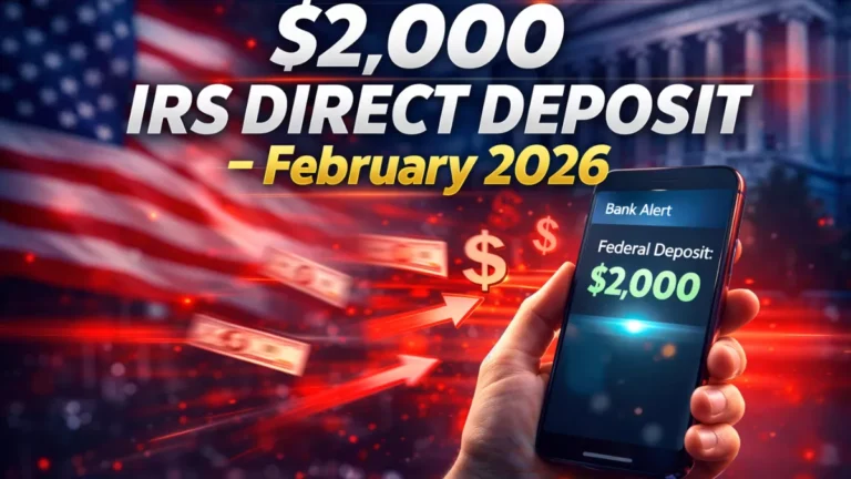 IRS Today Announced $2,000 Direct Deposit for All – February 2026 New Payment Schedule & Eligibility Guide